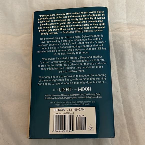 Dean Koontz Soft Cover By the Light of the Moon Book - Picture 2 of 6